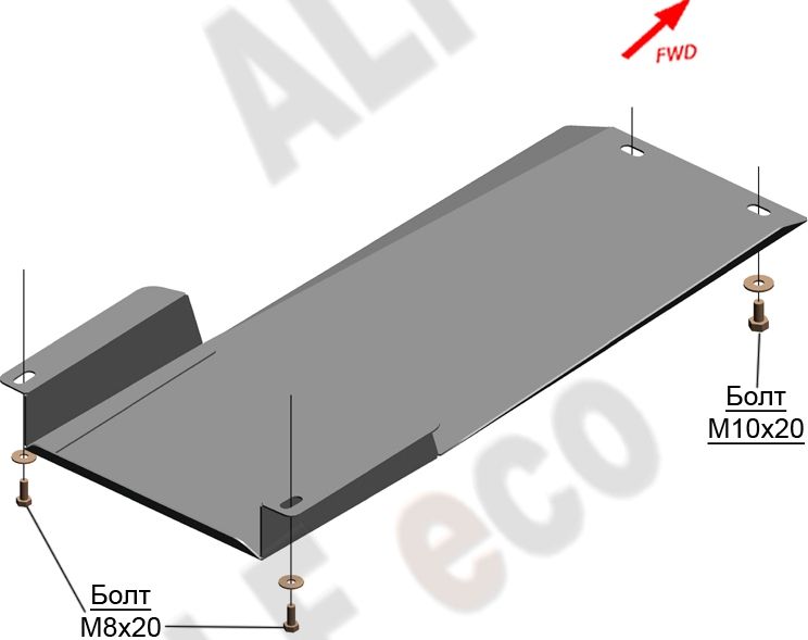 Защита Alfeco для АКПП Toyota Mark II (X100) 1996-2000. Артикул ALF.24.45