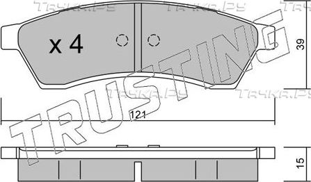 Тормозные колодки Trusting задние для Chevrolet Epica I 2006-2012. Артикул 526.0