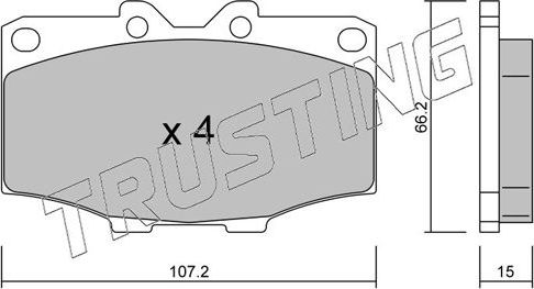 Тормозные колодки Trusting. Артикул 111.0