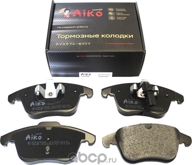 КОЛОДКИ ТОРМОЗНЫЕ (Aiko). Артикул PF0398