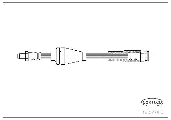 Тормозной шланг Corteco передний передний для Fiat Panda II 2003-2012. Артикул 19031605