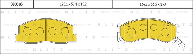 Колодки тормозные дисковые (Blitz). Артикул BB0583