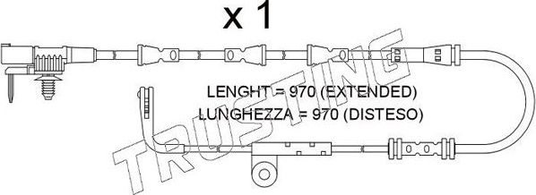 Датчик износа тормозных колодок  Trusting. Артикул SU.388