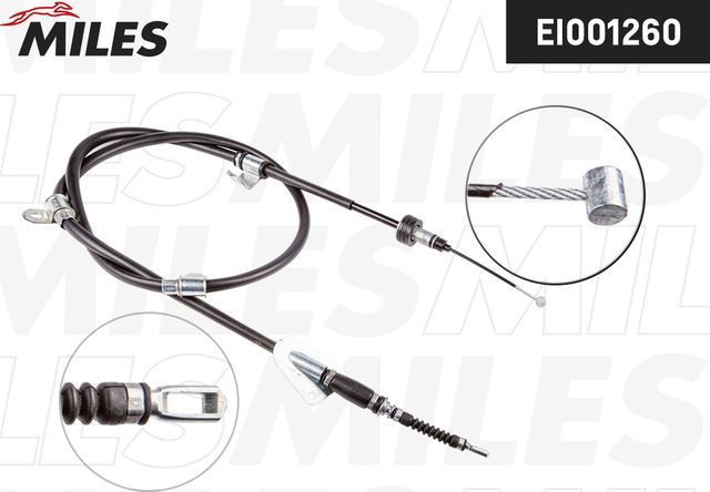 Трос ручного тормоза HYUNDAI ix35/KIA SPORTAGE 10- 1726мм лев. (Miles). Артикул EI001260