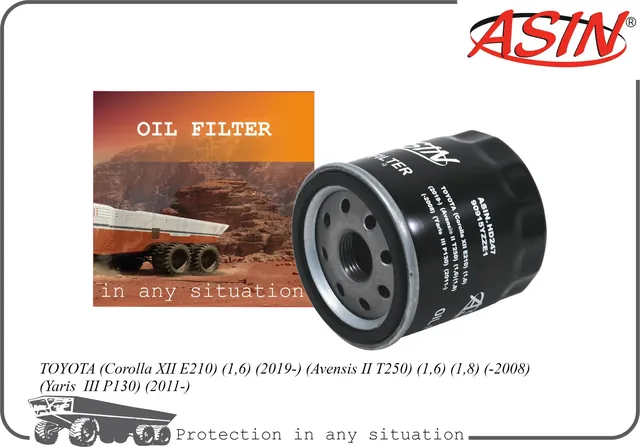 Фильтр масляный TOYOTA Corolla (E210), Avensis (T250), Yaris (P130) (Asin). Артикул ASINHD247