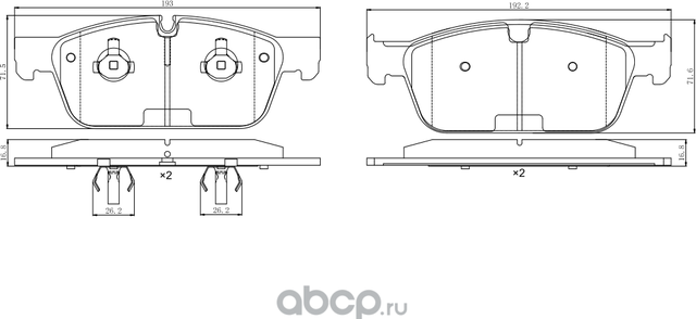 Тормозные колодки MERCEDES-BENZ ML(W166) 11- / GLS(X166) 15- / GLE(C292) 15- / G (UBS). Артикул B1109029N