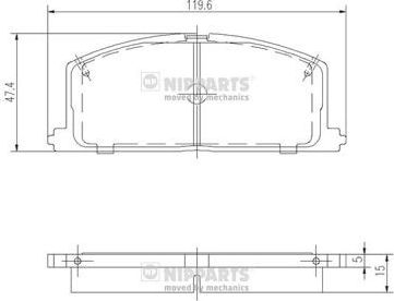 Тормозные колодки Nipparts. Артикул J3602035