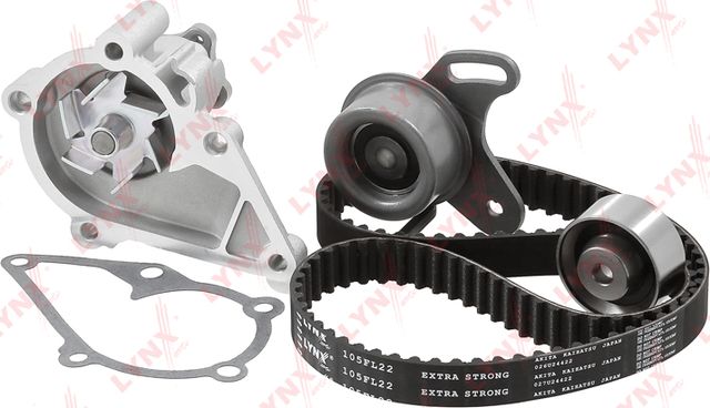 Помпа (водяной насос) с комплектом ремня ГРМ LYNXauto. Артикул PW-1225