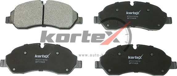 Колодки тормозные FORD TRANSIT 13- перед. (для сдвоенных шин) (КОРЕЯ) (Kortex). Артикул KT2117STD