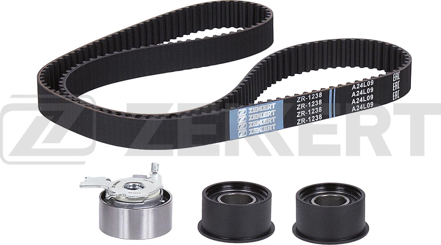 Ремень ГРМ с роликами (комплект) Zekkert (HNBR (Hydrierter Acryl-Nitril-Butadien-Kautschuk)) для Opel Antara I 2006-2017. Артикул ZR-1238