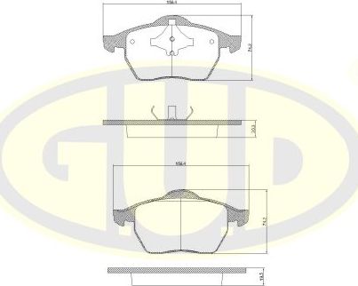Тормозные колодки G.U.D.. Артикул GBP880158