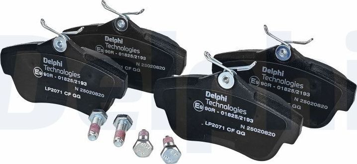 Тормозные колодки Delphi (Low-Metallic). Артикул LP2071
