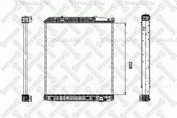 Радиатор охлаждения двигателя Stellox для MAN F2000 2002-2000. Артикул 81-03307-SX