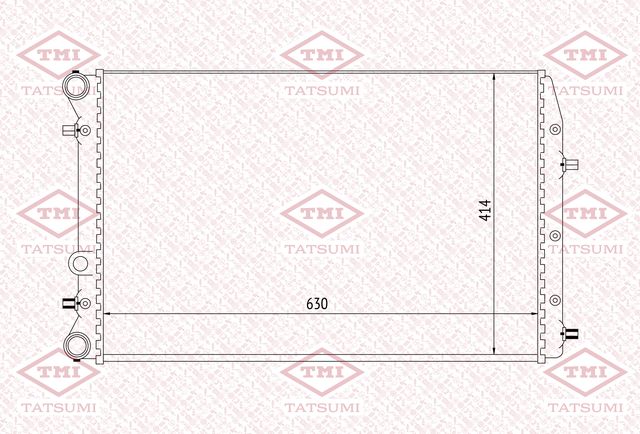Радиатор охлаждения VW Polo 01->SKODA Fabia 99 (Tatsumi). Артикул TGA1038