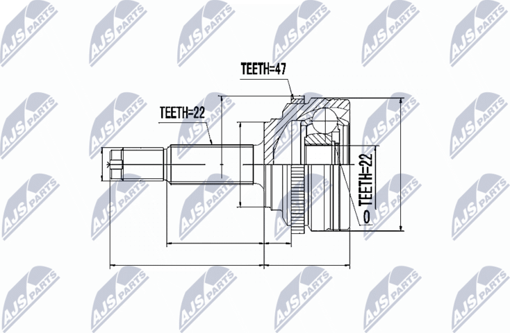 Шрус наружный (граната) NTY. Артикул NPZ-DW-021
