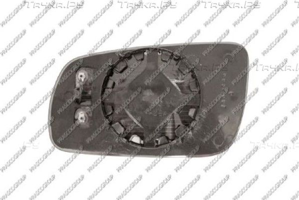Зеркальное стекло бокового зеркала Prasco правое для Volkswagen Bora 1998-2013. Артикул VG0347543