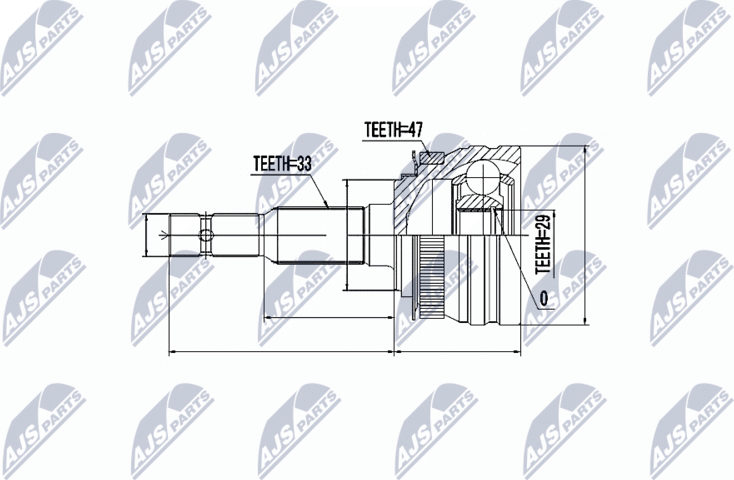 Шрус наружный (граната) NTY. Артикул NPZ-DW-004