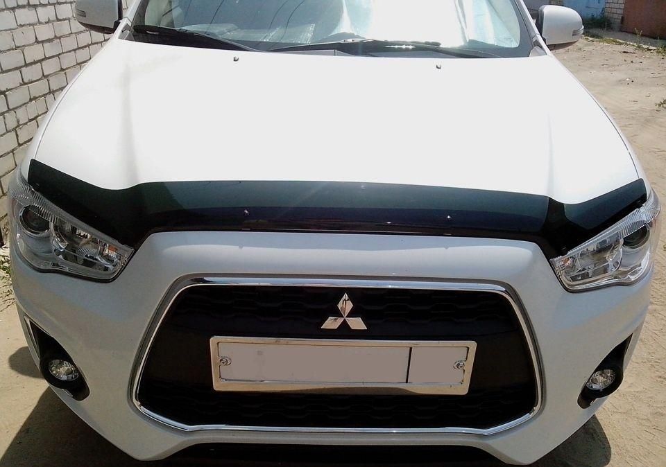 Дефлектор SIM для капота Mitsubishi ASX (широкий) 2010-2012. Артикул SMIRVR1012