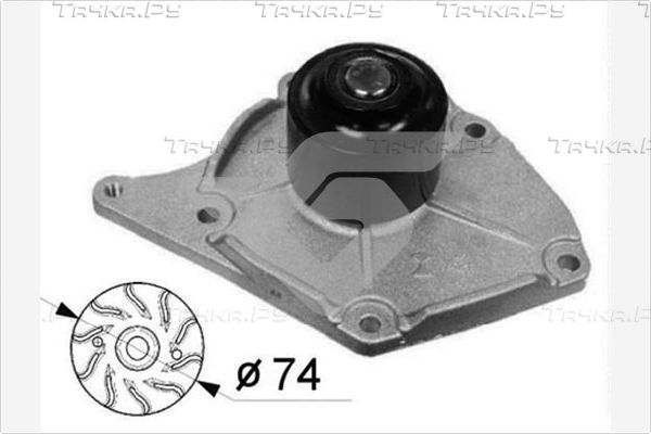 Помпа (водяной насос) Hutchinson для Renault Clio V 2008-2010. Артикул WP63