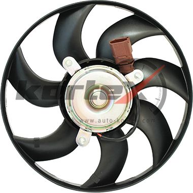 Вентилятор радиатора Skoda Octavia A5 (04-)/VW Golf V (03-) (LFAC 18K0) (1070207 (Kortex). Артикул KFD080