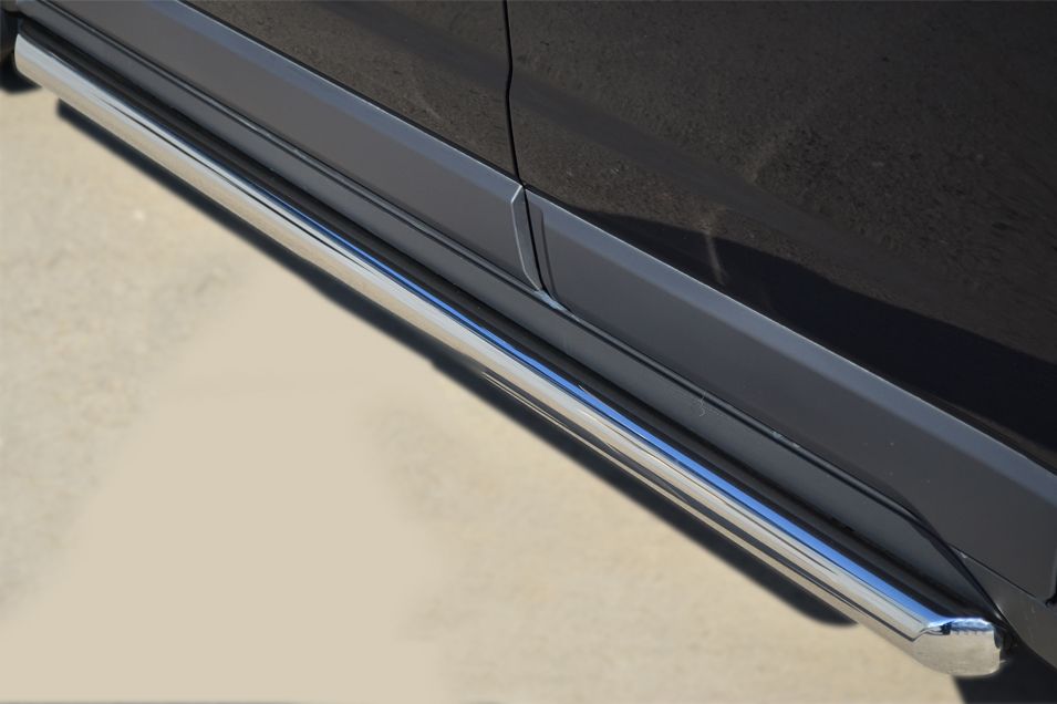 Защита порогов RusStal труба d63 (вариант 1) для Opel Antara 2012-2026. Артикул OAT-0013681