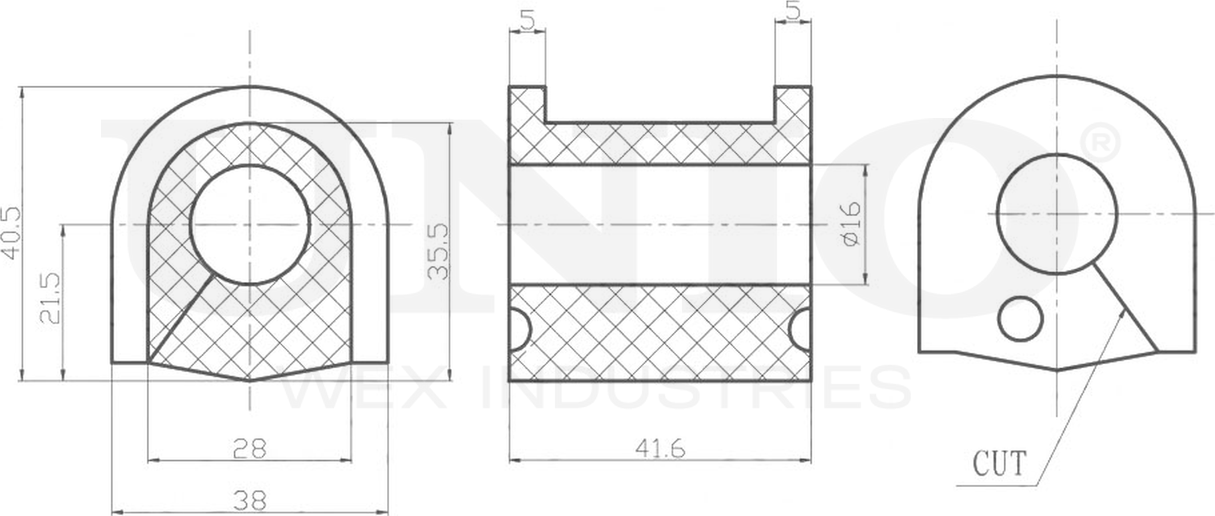 Втулка стабилизатора (Unio). Артикул RMP-10162