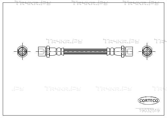 Тормозной шланг Corteco задний для Subaru Legacy I 1989-1994. Артикул 19032519