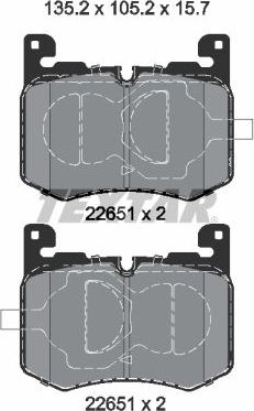 Тормозные колодки Textar Q+. Артикул 2265101