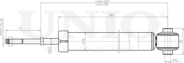 Амортизатор подвески (Unio). Артикул SAB-10548