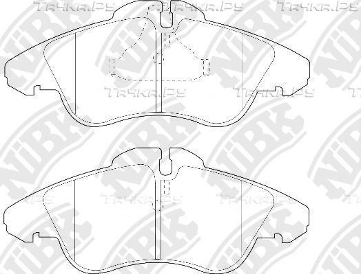 Тормозные колодки NiBK передние для Volkswagen LT II 1996-2006. Артикул PN0301W