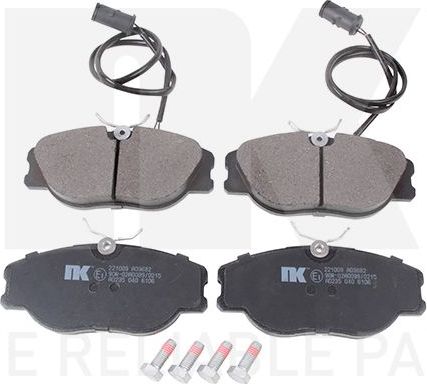 Тормозные колодки NK передние для Fiat Tipo 160 1991-1995. Артикул 221009