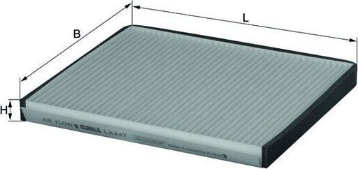 Салонный фильтр Mahle-Knecht для Kia Rio IV 2017-2026. Артикул LA 447