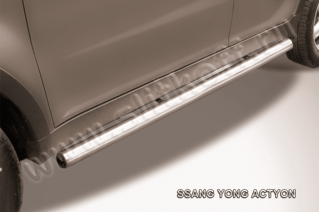 Пороги Slitkoff d76 труба для SsangYong Actyon II 2010-2013. Артикул SYA006