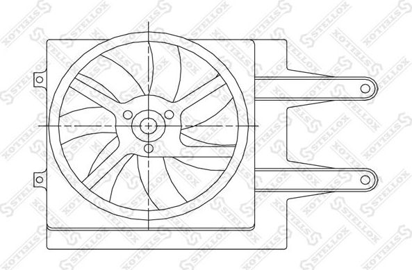 Вентилятор радиатора двигателя Stellox для Volkswagen Passat B3 1988-1997. Артикул 29-99258-SX