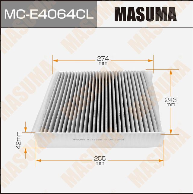 Фильтр салона (Masuma). Артикул MC-E4064CL