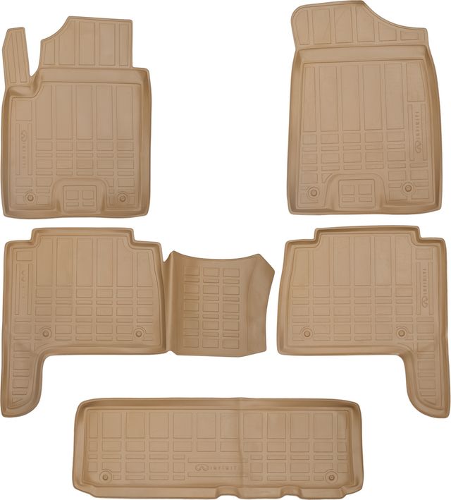 Коврики Element для салона Infiniti QX56 I 2004-2010 3 ряда БЕЖЕВЫЕ. Артикул NLC.76.02.212