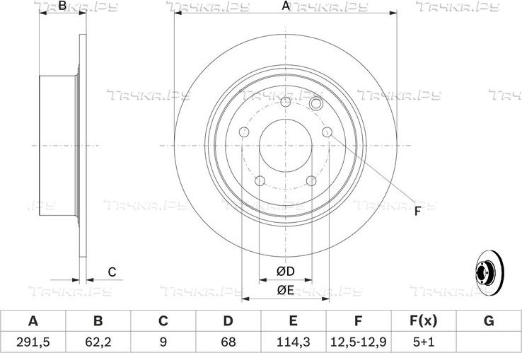 Тормозной диск Bosch. Артикул 0 986 479 C60
