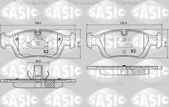 Тормозные колодки Sasic передние для BMW Z4 I (E85/E86) 2002-2009. Артикул 6216052