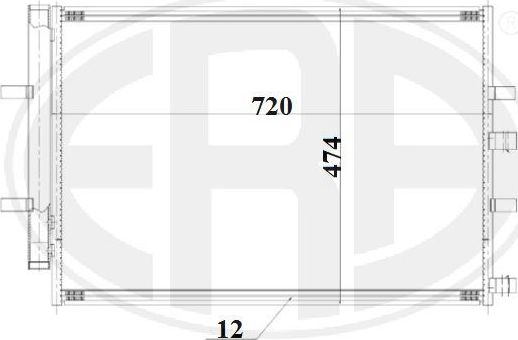 Радиатор кондиционера (конденсатор) Era для Ford Transit Custom I 2012-2026. Артикул 667191