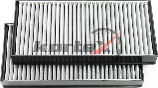 Фильтр салонный BMW X5(E70)/X6 (E71) 08- (к-т 2шт) угольный (Kortex). Артикул KC0096S