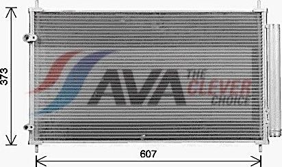 Радиатор кондиционера (конденсатор) AVA (алюминий). Артикул TO5773D