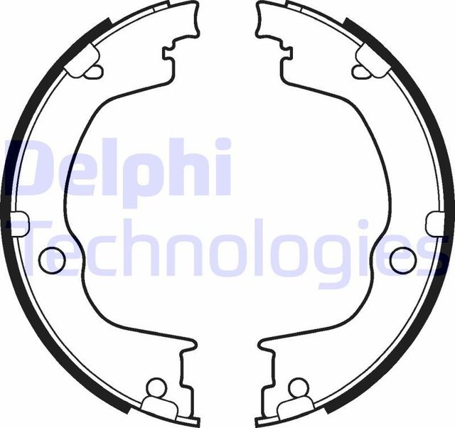 Тормозные колодки (стояночная тормозная система) Delphi. Артикул LS2106