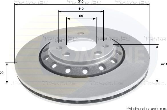 Тормозной диск Comline COATED. Артикул ADC2609V