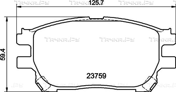 Тормозные колодки Mintex для Toyota Estima II 2000-2006. Артикул MDB2558