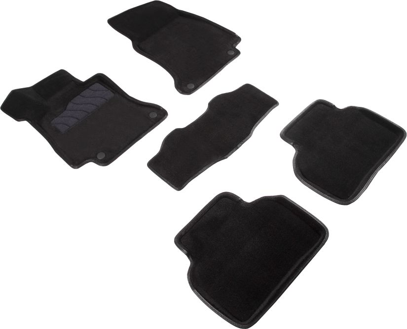 Комплект ковриков Seintex 3D ворсовые для салона Mercedes-Benz E-Classe W213 2016-2026 ЧЕРНЫЕ. Артикул 92338