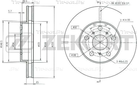 Тормозной диск Zekkert. Артикул BS-5751