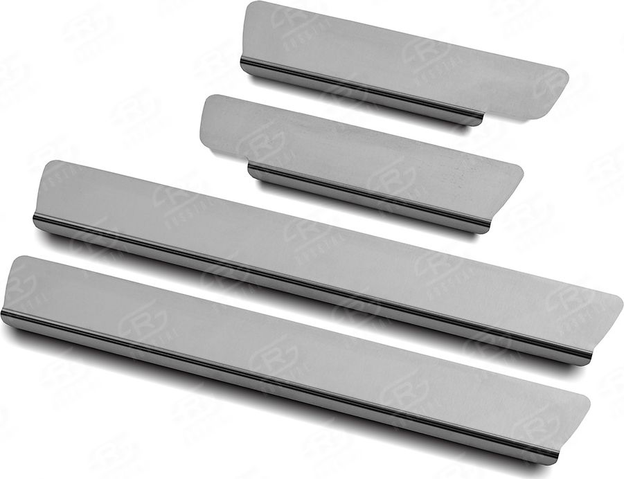 Накладки RusStal на пороги (лист нерж. шлифованный) для Kia Sportage IV 2016-2026. Артикул KISP16-02