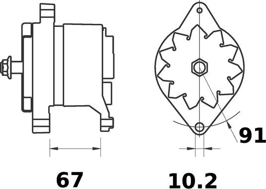 Генератор Mahle для Scania 3 1988-1999. Артикул MG 184