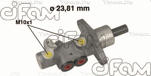 Тормозной цилиндр главный Cifam (алюминий) для SEAT Ibiza II 1999-2002. Артикул 202-490