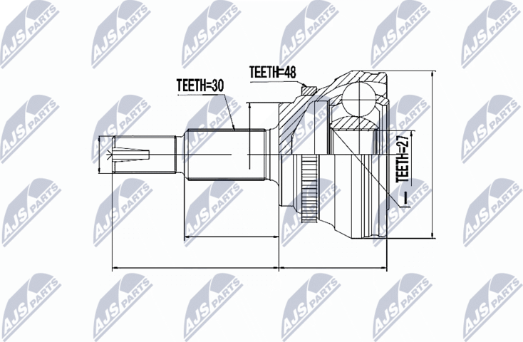 Шрус внутренний (граната) NTY. Артикул NPZ-TY-094